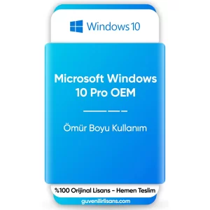 Microsoft Windows 10 Pro OEM Lisans Key