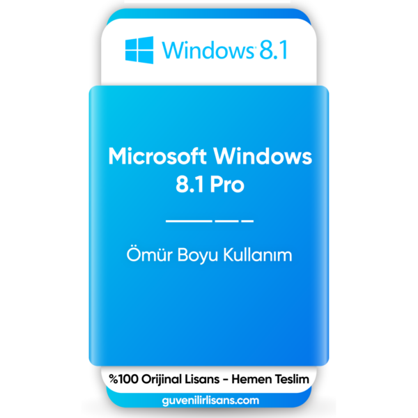 Microsoft Windows 8.1 Pro Lisans Key
